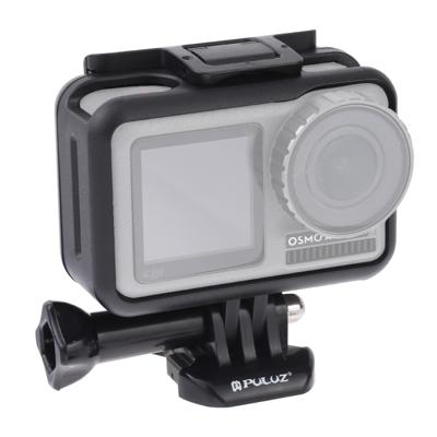 PULUZ standaard Border frame ABS beschermende kooi voor DJI osmo actie met Buckle Basic Mount & schroef (zwart)