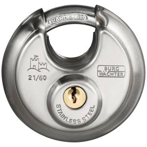 Burg Wächter Circle 21 60 SB Hangslot 60.7 mm Verschillend sluitend RVS Hangslot met profielcilinder