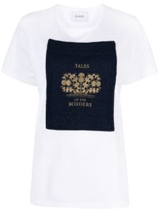 Barrie logo-patch cotton T-shirt - Blanc