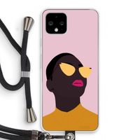 Yellow glasses: Pixel 4 Transparant Hoesje met koord