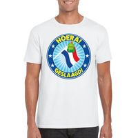 Geslaagd t-shirt met vlaggenmast met tas wit heren Geslaagd t-shirt met vlaggenmast met tas wit heren