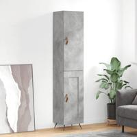Hoge kast 34,5x34x180 cm bewerkt hout betongrijs