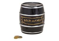 Cepewa Spaarpot voor volwassenen Beermoney - Keramiek - Bier vat/ton - 13 x 14 cm - Spaarpotten