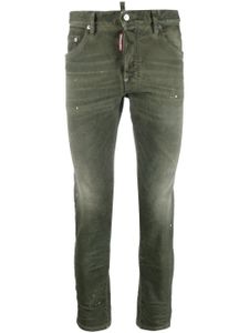 DSQUARED2 jean skinny à effet taches de peinture - Vert