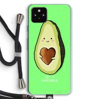 Avocuddle: Pixel 5a 5G Transparant Hoesje met koord
