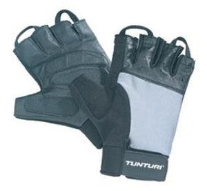 Tunturi fitness-handschoenen Pro Gel zwart/lichtgrijs