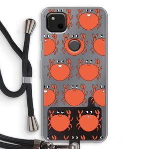 Krab: Pixel 4a Transparant Hoesje met koord