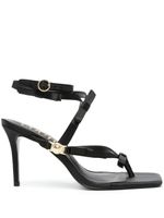 Versace Jeans Couture 90mm bow-detaill sandals - Noir - thumbnail