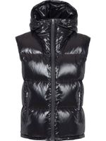 Balmain doudoune sans manches à capuche - Noir
