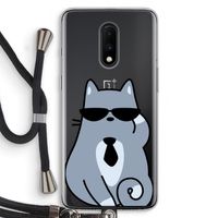 Cool cat: OnePlus 7 Transparant Hoesje met koord