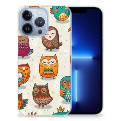 Apple iPhone 13 Pro | TPU Hoesje | Vrolijke Uilen