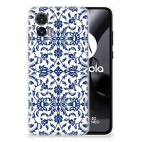Motorola Edge 30 Neo | TPU Case | Flower Blue Motorola Edge 30 Neo | TPU Case | Flower Blue