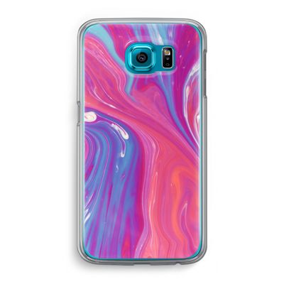 Paarse stroom: Samsung Galaxy S6 Transparant Hoesje