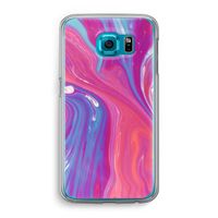 Paarse stroom: Samsung Galaxy S6 Transparant Hoesje