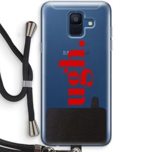 Ugh: Samsung Galaxy A6 (2018) Transparant Hoesje met koord