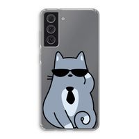 Cool cat: Samsung Galaxy S21 FE Transparant Hoesje