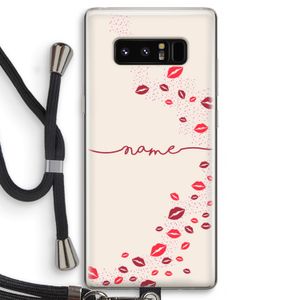 Kusjes: Samsung Galaxy Note 8 Transparant Hoesje met koord