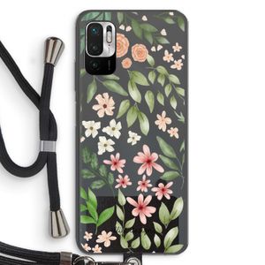 Botanical sweet flower heaven: Xiaomi Redmi Note 10 5G Transparant Hoesje met koord