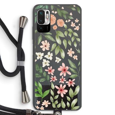 Botanical sweet flower heaven: Xiaomi Redmi Note 10 5G Transparant Hoesje met koord