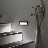 Brede oprit verlichting zwart 'Faringdon' LED warm wit IP65 Brede oprit verlichting zwart 'Faringdon' LED warm wit IP65