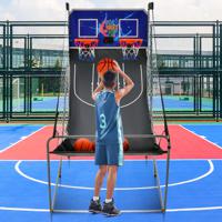 Binnen Elektronische Basketbal Spel Schieten Machine Elektronische Automatische Score Incl. 4 Ballen Donkerblauw + Zwart