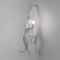 Monkey Lamp - Aan Muur Hangend Links / Wit / Voor Binnen En Buiten - thumbnail