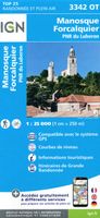 Wandelkaart - Topografische kaart 3342OT Manosque - Forcalquier | IGN