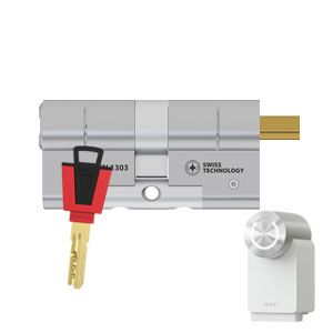 Nuki adapter - universele adapter voor montage van Nuki Smart Lock op M&C cilinders met M&C Color+ - SKG3 cilinder met adapter voor Nuki smart lock