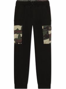 Dolce & Gabbana Kids pantalon de jogging à imprimé camouflage - Noir