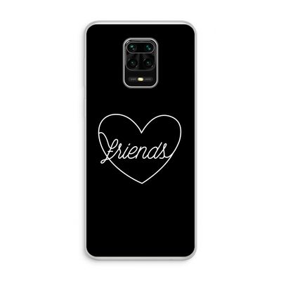 Friends heart black: Xiaomi Redmi Note 10 Lite Transparant Hoesje