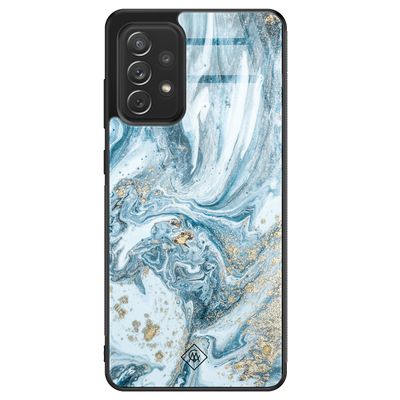 Samsung Galaxy A52 glazen hardcase - Marble sea