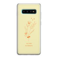 No rain no flowers: Samsung Galaxy S10 Plus Transparant Hoesje