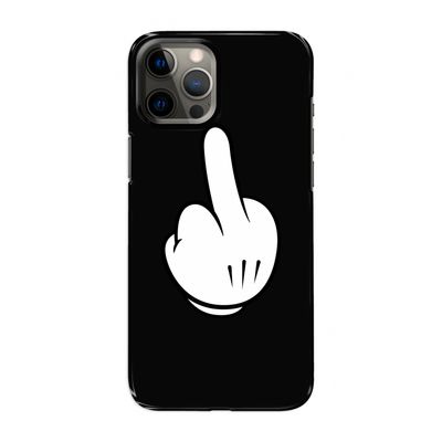 Middle finger black: Volledig geprint iPhone 12 Pro Max Hoesje