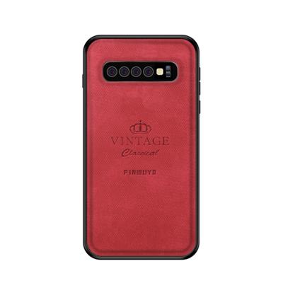 PINWUYO Shockproof waterdicht volledige PC TPU + huid beschermhoes voor Galaxy S10 Plus(Red)