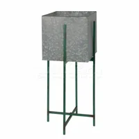 Bloempot op Standaard Vierkant Grijs 25x25cm Bloempot op Standaard Vierkant Grijs 25x25cm