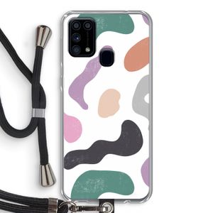 Memphis Shapes: Samsung Galaxy M31 Transparant Hoesje met koord
