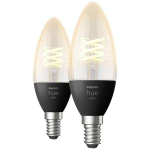 Philips Lighting Hue LED-lamp (2 stuks) 871951430221100 Energielabel: G (A - G) Hue White E14 Kerze Doppelpack Filament 2x300lm E14 9 W Warmwit Energielabel: G