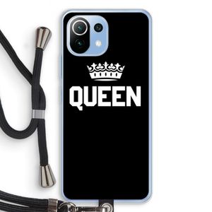 Queen zwart: Xiaomi Mi 11 Lite Transparant Hoesje met koord