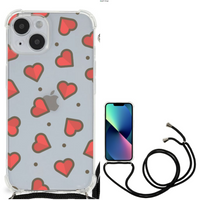 iPhone 14 Doorzichtige Silicone Hoesje Hearts