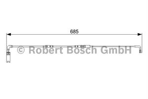 Waarschuwingscontact, remvoering-/blokslijtage achter AP804