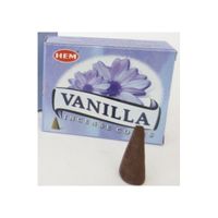 10 kegeltjes Vanille wierook   -