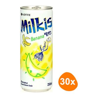 Lotte - Milkis Frisdrank Banaan - 30x 250ml Lotte - Milkis Frisdrank Banaan - 30x 250ml