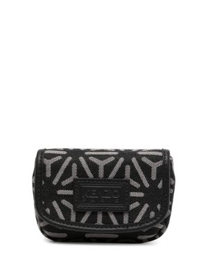 Kenzo porte-monnaie à patch logo - Noir
