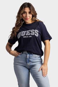 Guess College T-Shirt Dames Zwart - Maat S - Kleur: Zwart | Soccerfanshop