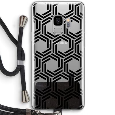 Geometrisch patroon: Samsung Galaxy S9 Transparant Hoesje met koord