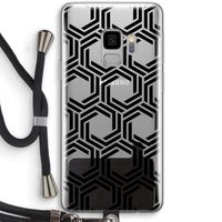 Geometrisch patroon: Samsung Galaxy S9 Transparant Hoesje met koord