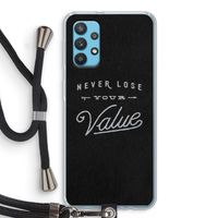 Never lose your value: Samsung Galaxy A32 4G Transparant Hoesje met koord