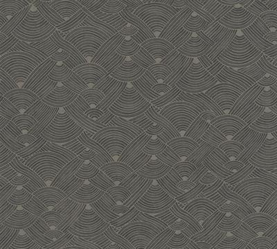 AS Creation Nara - Zwart - Patroon Behang - 387426