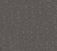 AS Creation Nara - Zwart - Patroon Behang - 387426