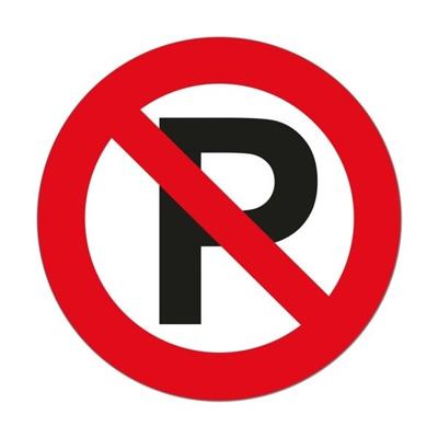 Verboden parkeren sticker - Dia 14 cm - Parkeerverbod stickers - Niet parkeren